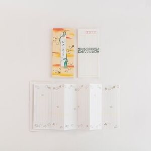 Elegant Stationery Set with Orange and White Design